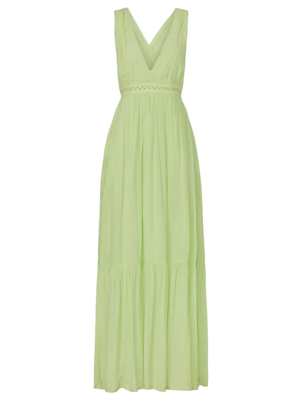 Scotch & Soda Open Back Maxi Dress in Lime Green